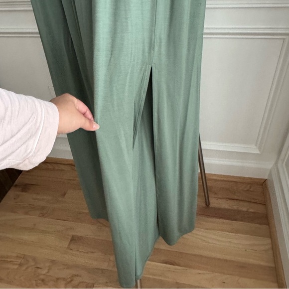 Maternity Sage Green Maxi Dress, Baby Shower Size Small - Picture 5 of 8